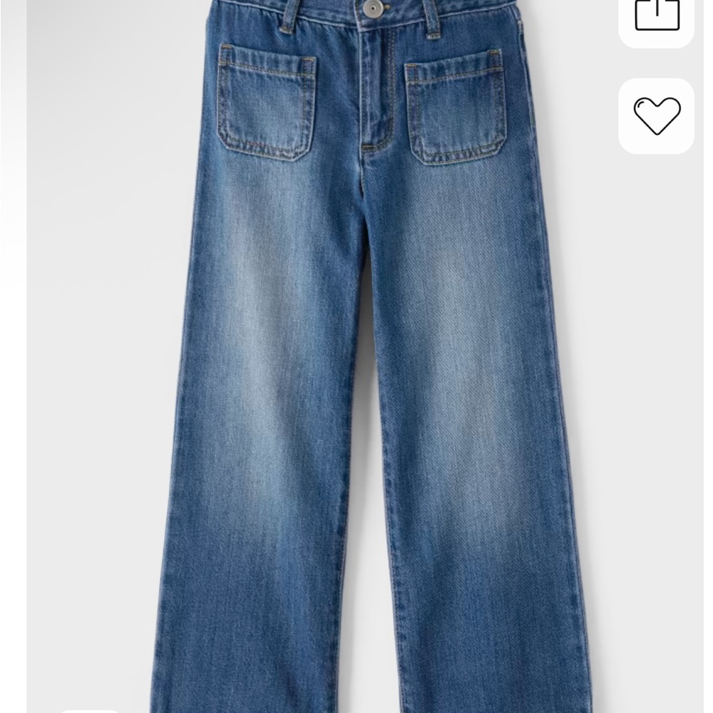 Stylish Blue Wide-Leg Jeans Kids NWT Size 8